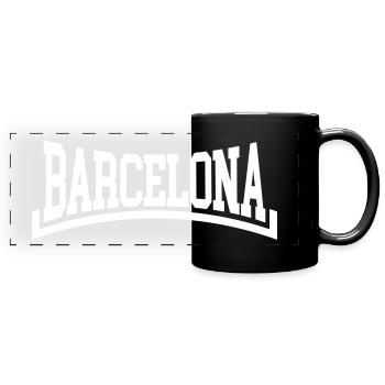 Barcelona - Full Colour Panoramic Mug - black - Front