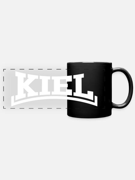 Kiel - Panorama-Tasse farbig - Schwarz