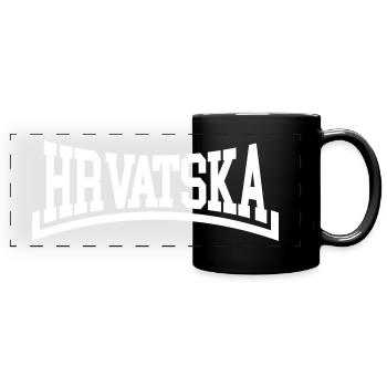 Croatie (Hrvatska) - Mug panoramique uni - noir - Devant