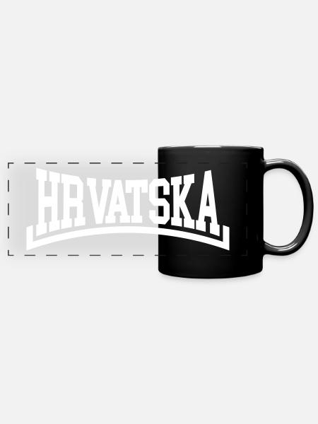 Kroatien - Panorama-Tasse farbig - Schwarz