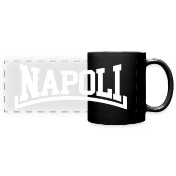 Neapel - Panorama-Tasse farbig - Schwarz - Vorne