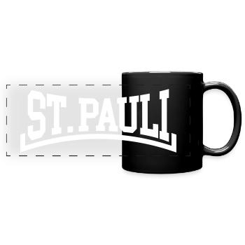 St. Pauli - Panorama-Tasse farbig - Schwarz - Vorne
