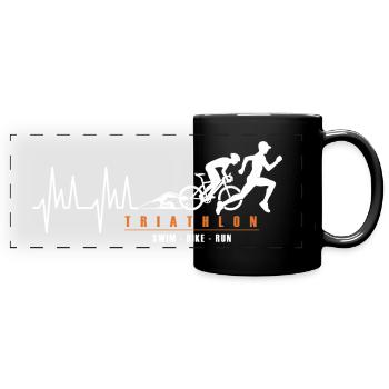 Triathlon triathlète sport triathlon - Mug panoramique uni - noir - Devant
