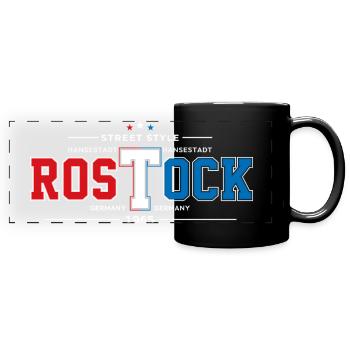Rostock - Full Colour Panoramic Mug - black - Front