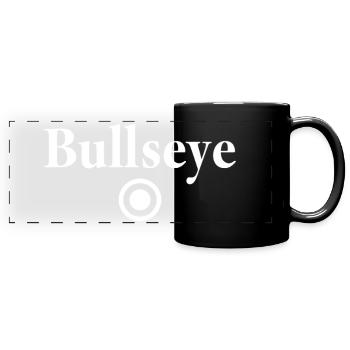 Bullseye Dartsport Profi Volltreffer Outfit - Panorama-Tasse farbig - Schwarz - Vorne
