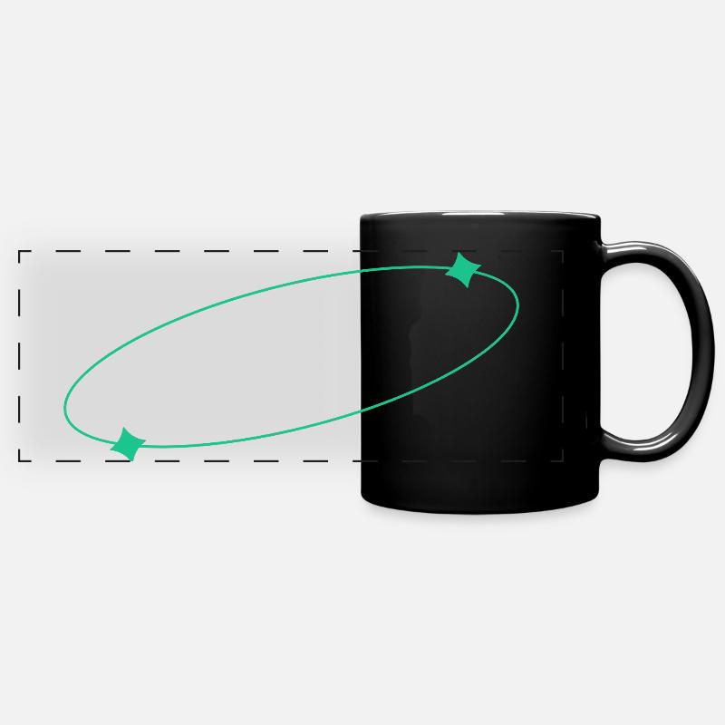 Elliptical Star Ring - Full Colour Panoramic Mug - black