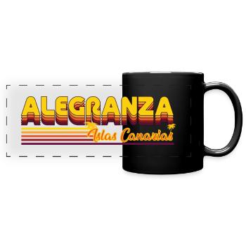 Alegranza Kanarische Insel Design - Panorama-Tasse farbig - Schwarz - Vorne