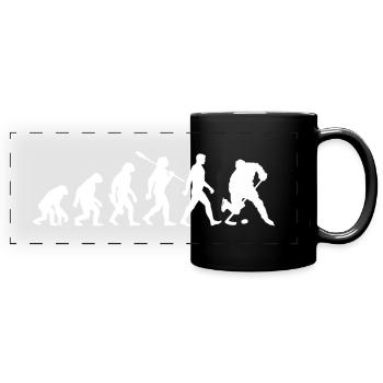 Evolution - Eishockey - Puck - Wintersport - Panorama-Tasse farbig - Schwarz - Vorne
