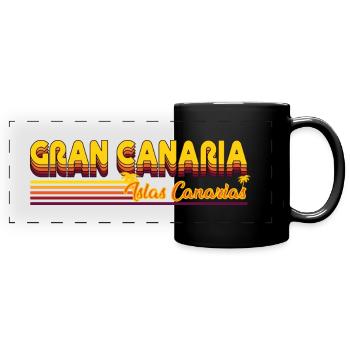 Vacances à Gran Canaria dans les îles Canaries Design - Mug panoramique uni - noir - Devant