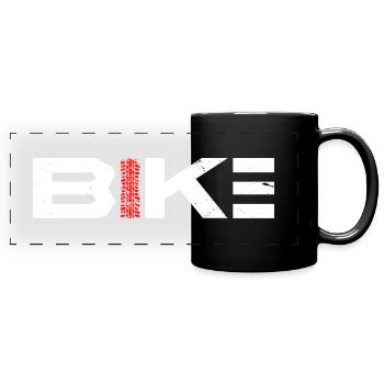 Bike - Full Colour Panoramic Mug - black - Front