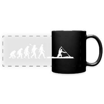 Évolution - Canadiens - Canoë - Compétition - Mug panoramique uni - noir - Devant