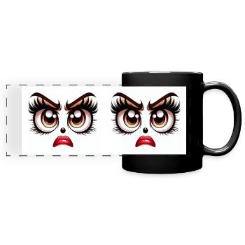 Mug humeur - Mug panoramique uni - noir - Devant
