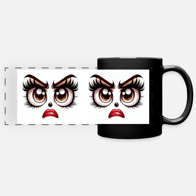 Mug humeur - Mug panoramique uni - noir