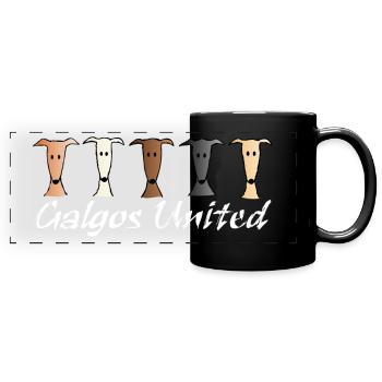 Galgos united - Panorama-Tasse farbig - Schwarz - Vorne