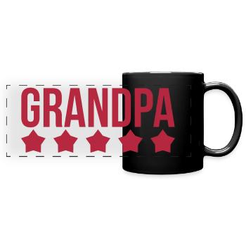Grandpa - Panorama-Tasse farbig - Schwarz - Vorne