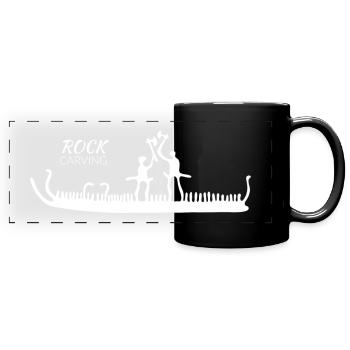Pétroglyphes, Norvège - Mug panoramique uni - noir - Devant