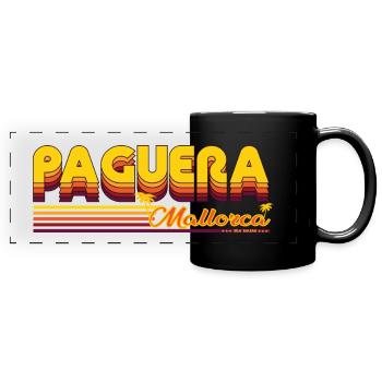 Paguera Summery Mallorca Holiday Design - Full Colour Panoramic Mug - black - Front