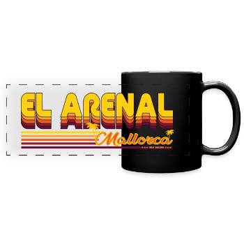 El Arenal summer holiday design - Full Colour Panoramic Mug - black - Front