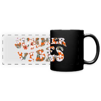 Summer Vibes Summer Mood Holiday - Full Colour Panoramic Mug - black - Front