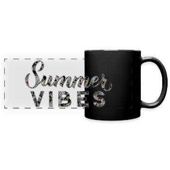 Summer Vibes Summer Mood - Full Colour Panoramic Mug - black - Front
