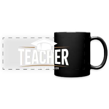 Teacher Teacher Pupil School Profession - Full Colour Panoramic Mug - black - Front