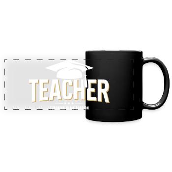 Teacher Lehrer Lehrerin Schule Beruf - Panorama-Tasse farbig - Schwarz - Vorne