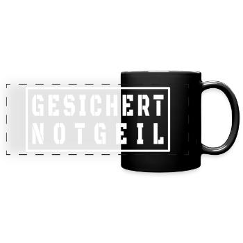 Fête des pères sécurisée style Malle - Mug panoramique uni - noir - Devant