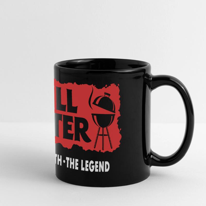 The Grillmaster BBQ Grilling Cult Saying Full Colour Panoramic Mug