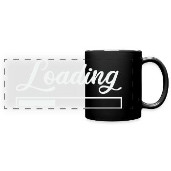 Loading - Panorama-Tasse farbig - Schwarz - Vorne