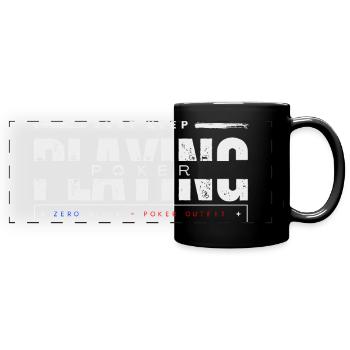 Spiel weiter White-Poker - Panorama-Tasse farbig - Schwarz - Vorne