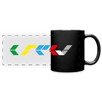 CREW clapperboard style - Full Colour Panoramic Mug - black - Front