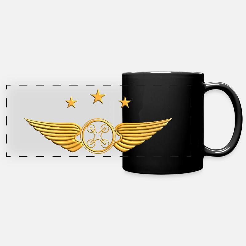 Drone Pilot Drone Flying Drone Pilot - Full Colour Panoramic Mug - black