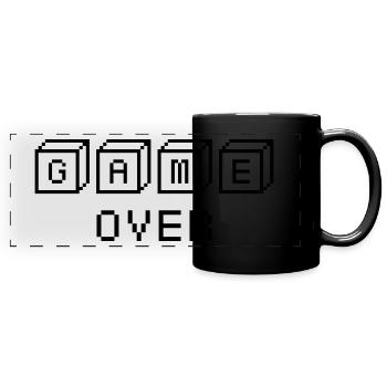 GAME OVER - Mug panoramique uni - noir - Devant