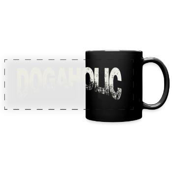 DOGAHOLIC IGP Motif de chien mondioring - Mug panoramique uni - noir - Devant