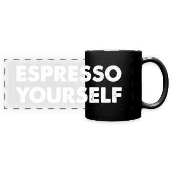 Espresso vous-même - Mug panoramique uni - noir - Devant