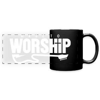 Inspiring guitar motifs for music - Full Colour Panoramic Mug - black - Front