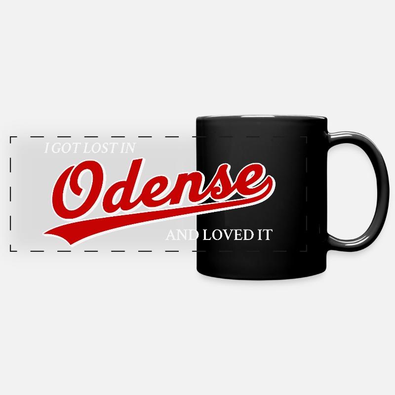 I Got Lost In Odense And Loved It - Denmark Travel - Full Colour Panoramic Mug - black