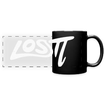 Verlorenes Graffiti-Wortzeichen - Panorama-Tasse farbig - Schwarz - Vorne