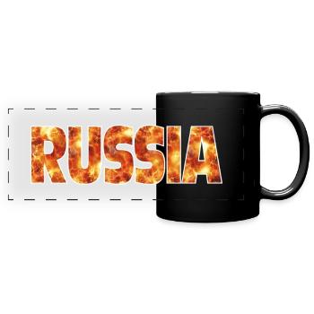 Russie - Mug panoramique uni - noir - Devant
