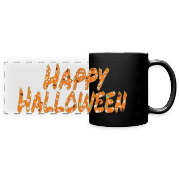 Joyeux halloween - Mug panoramique uni - noir - Devant