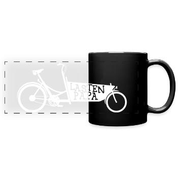 Cargo Dad Cargo Bike Papa - Full Colour Panoramic Mug - black - Front