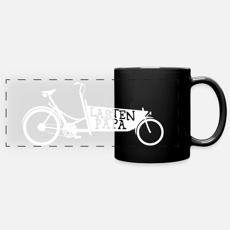 Cargo Dad Cargo Bike Papa - Full Colour Panoramic Mug - black