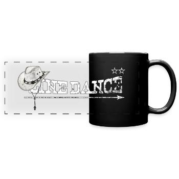 linedance - Panorama-Tasse farbig - Schwarz - Vorne