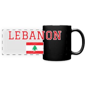 Libanon - Panorama-Tasse farbig - Schwarz - Vorne