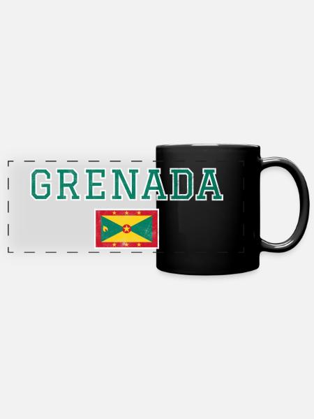 Grenada - Panorama-Tasse farbig - Schwarz