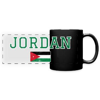 Jordanie - Mug panoramique uni - noir - Devant
