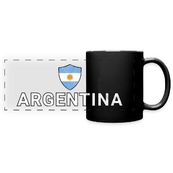 Argentine - Mug panoramique uni - noir - Devant