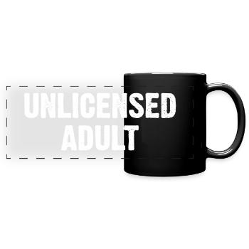 Unlicensed Adult - Full Colour Panoramic Mug - black - Front