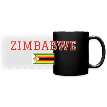 Zimbabwe - Mug panoramique uni - noir - Devant