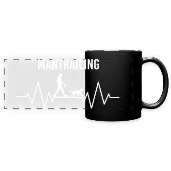 Mantrailing Heartbeat - Panorama-Tasse farbig - Schwarz - Vorne